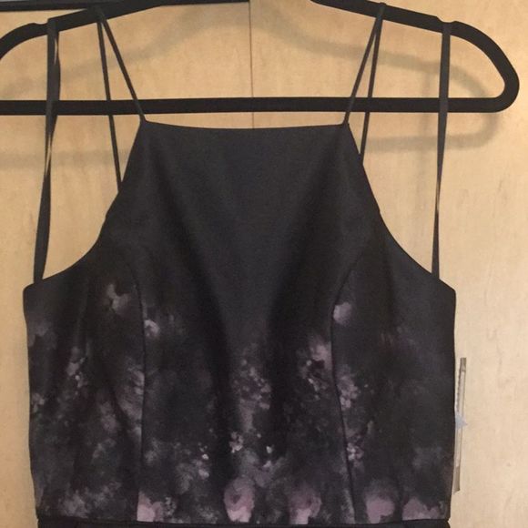 Betsy & Adam Black Pink Printed Ombré Halt… - Picture 2 of 13